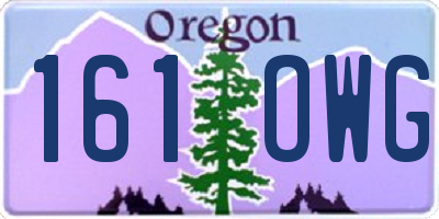 OR license plate 161OWG