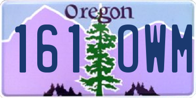 OR license plate 161OWM