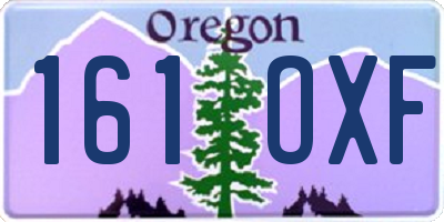OR license plate 161OXF