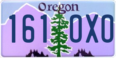 OR license plate 161OXO