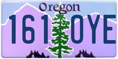 OR license plate 161OYE