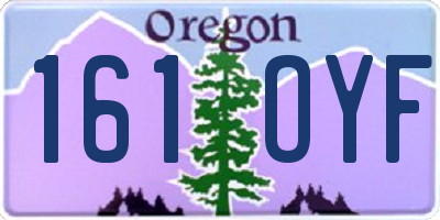 OR license plate 161OYF