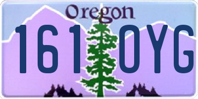 OR license plate 161OYG