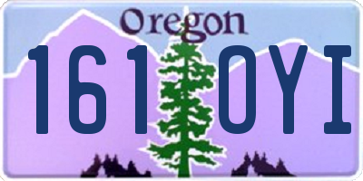 OR license plate 161OYI