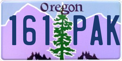 OR license plate 161PAK