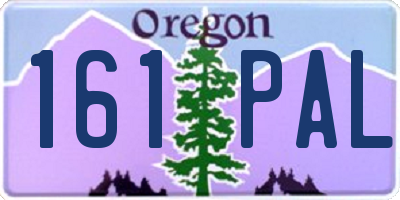 OR license plate 161PAL