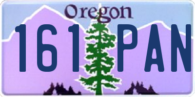OR license plate 161PAN