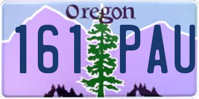 OR license plate 161PAU