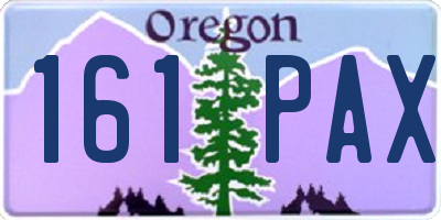 OR license plate 161PAX
