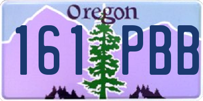 OR license plate 161PBB