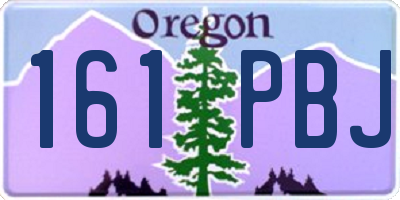 OR license plate 161PBJ