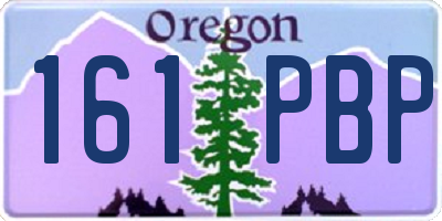OR license plate 161PBP