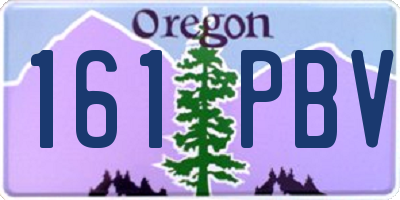 OR license plate 161PBV