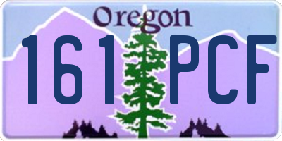 OR license plate 161PCF
