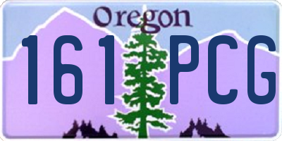 OR license plate 161PCG
