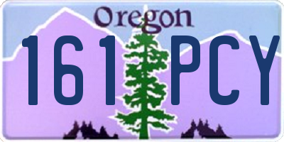 OR license plate 161PCY