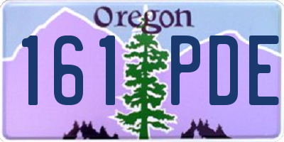OR license plate 161PDE