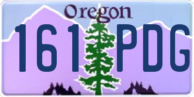 OR license plate 161PDG