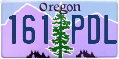 OR license plate 161PDL