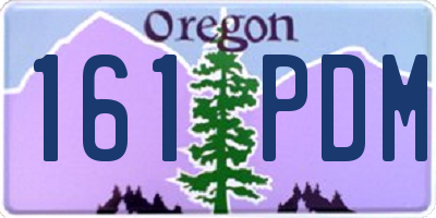 OR license plate 161PDM
