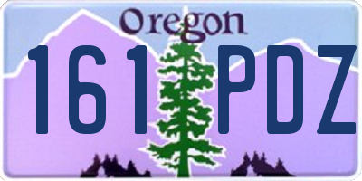 OR license plate 161PDZ