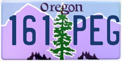 OR license plate 161PEG