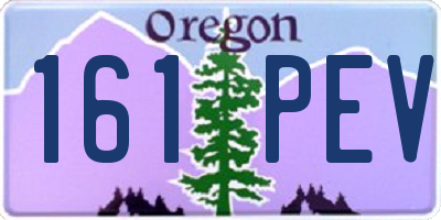 OR license plate 161PEV