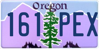 OR license plate 161PEX