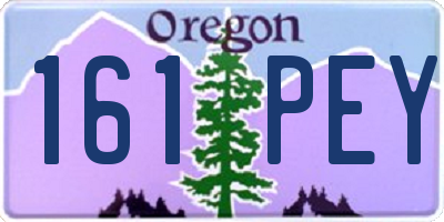 OR license plate 161PEY
