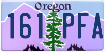 OR license plate 161PFA