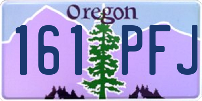 OR license plate 161PFJ
