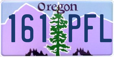 OR license plate 161PFL
