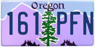 OR license plate 161PFN
