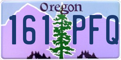 OR license plate 161PFQ