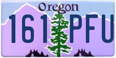 OR license plate 161PFU