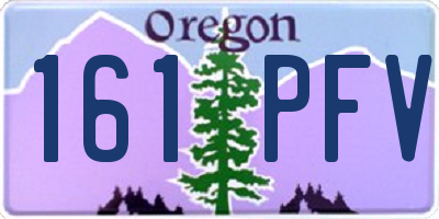 OR license plate 161PFV