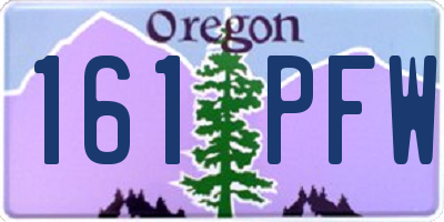 OR license plate 161PFW