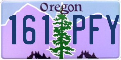 OR license plate 161PFY