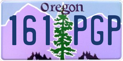OR license plate 161PGP