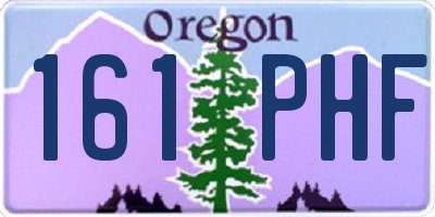 OR license plate 161PHF