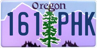 OR license plate 161PHK