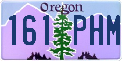 OR license plate 161PHM