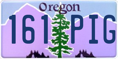 OR license plate 161PIG