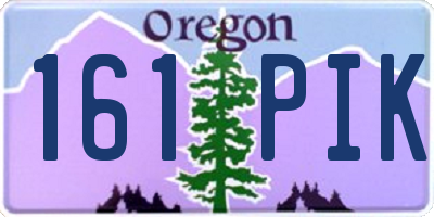 OR license plate 161PIK
