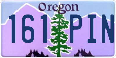 OR license plate 161PIN