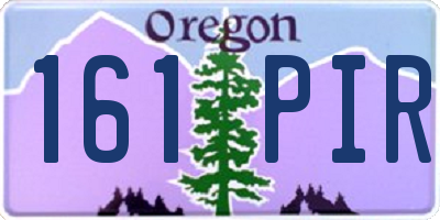 OR license plate 161PIR
