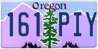 OR license plate 161PIY
