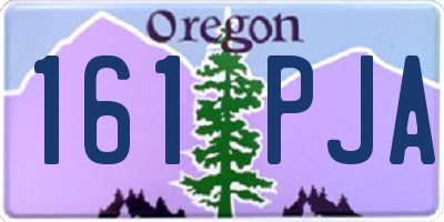 OR license plate 161PJA