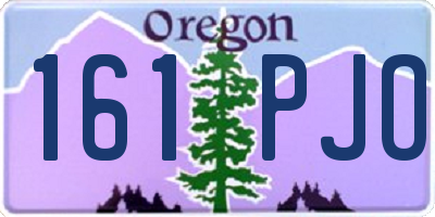 OR license plate 161PJO