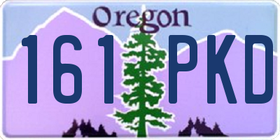 OR license plate 161PKD